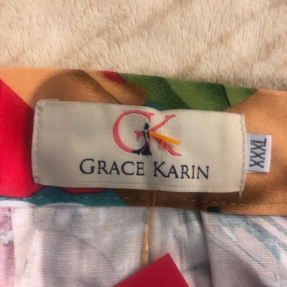 Grace Karin 1950s pinup graphics A-line skirt - Picture 6 of 7